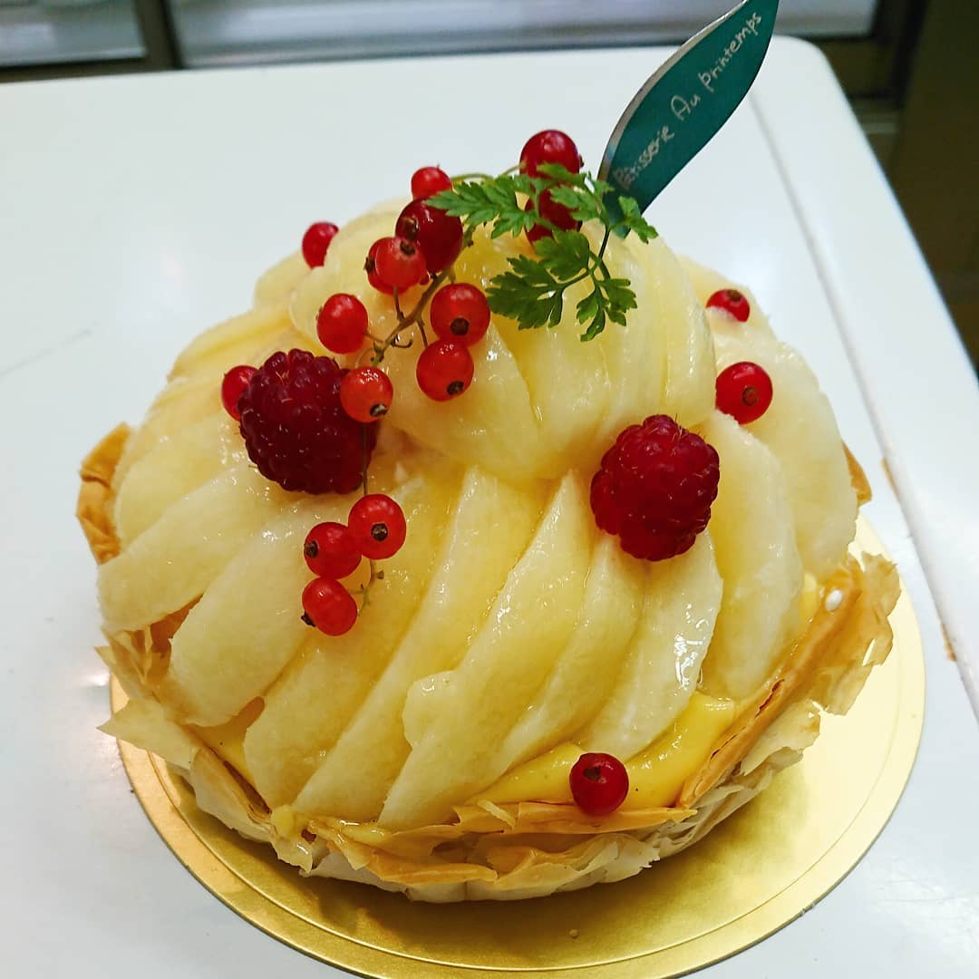 桃のプルメリアのパイ生地タルトのレシピ